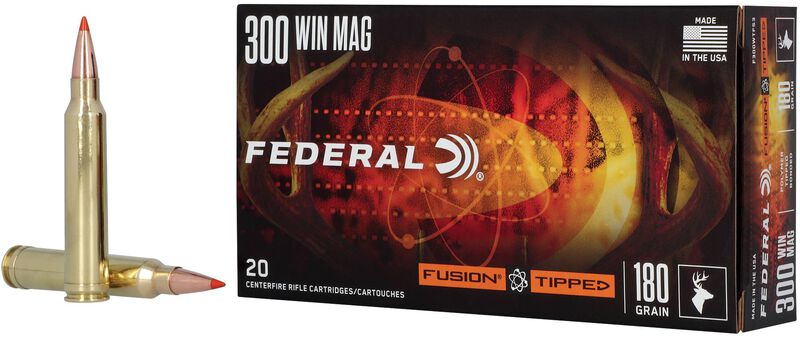Fusion Tipped Rifle, 300 Win Mag, 180 Grain, Fusion Tipped, 2950 fps